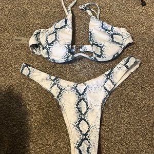 Snake skin bikini set